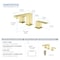 Kibi Cube Bathroom Sink 8 Widespread Faucet with Drain Assembly, Brushed Gold KBF1024BG - alternate 4